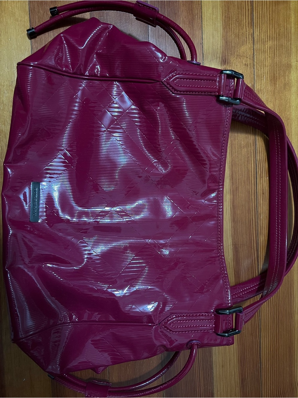 Burberry Glossy Plum Shoulder Bag